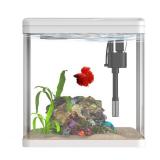 2 Gallon Glass Betta Fish Tank Small Fish Tank with Filter and Light,Self-Cleaning Fish Tank.