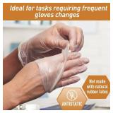 Med PRIDE Vinyl Gloves| X-Large Box of 100| 4.3 mil Thick, Powder-Free, Non-Sterile, Heavy Duty Disposable Gloves| Professional Grade for Healthcare, Medical, Food Handling, and More