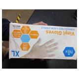 Med PRIDE Vinyl Gloves| X-Large Box of 100| 4.3 mil Thick, Powder-Free, Non-Sterile, Heavy Duty Disposable Gloves| Professional Grade for Healthcare, Medical, Food Handling, and More