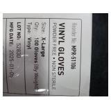 Med PRIDE Vinyl Gloves| X-Large Box of 100| 4.3 mil Thick, Powder-Free, Non-Sterile, Heavy Duty Disposable Gloves| Professional Grade for Healthcare, Medical, Food Handling, and More