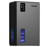 NineSky Dehumidifiers for Home, 95 OZ Water Tank, (1000 sq.ft) Dehumidifiers for Bathroom Bedroom Basement with Auto Shut Off,7 Colors LED Light(Gray)