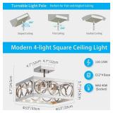 XINGQI Brushed Nickel Ceiling 4-Light 13