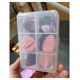 Makeup Sponge Set BS-MALL Triangle Puff 14 Pcs for Liquid, Cream, and Powder, Multi-colored Makeup Sponges and Mini Sponge with Case (A-Purple)