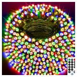 KNONEW 403FT 1000 LED Christmas Lights Outdoor String Lights 8 Modes & Timer Fairy Light Plug in Waterproof LED String Lights for Xmas Yard Tree Wedding Party Holiday Decorations (Multicolor)