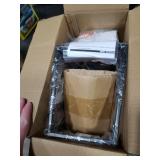 Farmhouse Black Pendant Light for Kitchen Island Industrial Hanging Lantern Fixture Modern Metal Cage Lamp Chandelier Lighting for Dining Room Hallway, 49in Adjustable Chain for Flat & Sloped Ceil