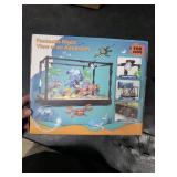 Fish Tank Building Block, Lighting Aquarium Building Sets for Adults and Kids Including Ocean Jellyfish, Dolphin, Turtle, Crab, Animal Building Toys for Boys Age 8-12, 725pcs