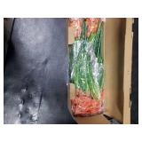 AmberFun 24 Bundles Artificial Fall Flowers for Outdoors, Realistic Fake Silk Flowers for Outside Decoration, Autumn Faux Plants Outdoor Planter Window Box Porch Patio Decor(Orange)