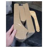 Poils bebe L Shape Cat Scratcher, 26.8 Inch Cat Scratchers for Indoor Cats, Protecting Furniture Cat Scratch Pad, Cardboard Cat Scratching with Ball Toy, Catnip, Large