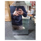 NEZZOE Rectangular Makeup Mirror, 12 Inch Metal Desk Mirror, Table Mirror with Stand, Vanity Mirror for Counter, Bedroom, Bathroom, Dorm