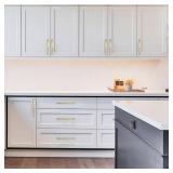 Amerdeco 10 Pack Champagne Bronze Cabinet Pulls 4 Inch(102mm) Hole Centers, Handles for Kitchen Cabinet Hardware, Arch Cabinet Handles for Bathroom Dresser Drawer Handles ZH0016