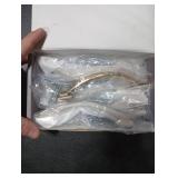 Amerdeco 10 Pack Champagne Bronze Cabinet Pulls 4 Inch(102mm) Hole Centers, Handles for Kitchen Cabinet Hardware, Arch Cabinet Handles for Bathroom Dresser Drawer Handles ZH0016