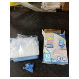 Fygrip 10 Pack Small Vacuum Storage Bags with Hand Pump, Plastic Packaging Bags, 80% Space Saver Vacuum Seal Bags for Clothing, Travel Lugggage, Blankets, Comforters