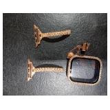 LETOID Bling Band & Case Compatible with Apple Watch 40mm 41mm 42mm 44mm 45mm 46mm Series 11 10 9 8 7 6 5 4 SE for Women, Fancy Metal iWatch Bands Rhinestone Bracelet Dressy Strap with Face Cover