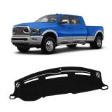 KUST Car Dash Cover for 2010-2018 Dodge Ram 1500 2500 3500 Non-Slip Dashboard Cover Polyester Dashboard Mat Pad Interior Accessories for Ram Pickup Custom Fit Dash Mat No Glare Black