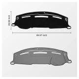 KUST Car Dash Cover for 2010-2018 Dodge Ram 1500 2500 3500 Non-Slip Dashboard Cover Polyester Dashboard Mat Pad Interior Accessories for Ram Pickup Custom Fit Dash Mat No Glare Black