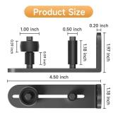 Sliding Barn Door Floor Guide, Adjustable Rollers Barn Door Hardware, Flush Flat Bottom Design, Rounded Edge Design, Quiet Bearings, 2PCS