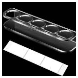 Marsui 5 Slots Vial Holder Refrigerator Wall Caddy Peptide Vial Holder Case for Fridge Acrylic Diabetic Storage Organizer Fit with U-100 Vials 24mm (0. 94 Inches) Diameter