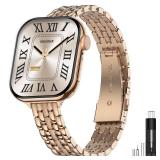 MioHHR Slim Metal Bands Compatible with Apple Watch Band 38mm 40mm 41mm 42mm (Series 11 10), Thin Stainless Steel Strap Bands for Women iWatch Series 11 10 9 8 7 6 5 4 3 2 1 SE3/2/1, Rose Gold