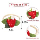 Strawberry Baby Headband - Berry Sweet Hairband for Girls, Sweet One 1st Birthday Decoration, Felt Strawberry Hair Accessories for Baby Girls