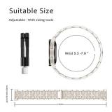 Mosonio Compatible with Samsung Galaxy Watch 7 6 5 Band 40mm, 20mm Bling Jewelry Metal Band for Women for Galaxy Watch Starlight,40 mm