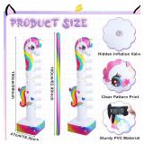 Poen 63 Unicorn Inflatable Limbo Game for Kids Adults - Fun Rainbow Blow-up Unicorn Party Decor Game Toy for Birthday Pool Water Field Day Outdoor Yard Carnival Activity Indoor (Pump Not Included)