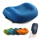 TREKOLOGY Ultralight Inflatable Camping Travel Pillow - ALUFT 2.0 Compressible, Compact, Comfortable, Ergonomic Inflating Pillows for Neck & Lumbar Support While Camp, Hiking, Backpacking