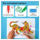 ARTISTRO 5 White Dual-Tip Acrylic Paint Pens - 5mm Dot + 1mm Fine Tips - Multisurface Markers for Fabric, Glass, & More