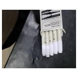 ARTISTRO 5 White Dual-Tip Acrylic Paint Pens - 5mm Dot + 1mm Fine Tips - Multisurface Markers for Fabric, Glass, & More