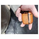 YQG 2021 Leather Case Compatible with AirPods 3rd Generation, Fully-Wrapped Portable Shockproof Leather Cover with Keychain for Apple Airpods 3 Charging Case for Women Men [Front LED Visible] Brown