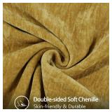 decorUhome Chenille Soft Throw Pillow Covers 18x18 Set of 2, Farmhouse Velvet Neutral Decorative Euro Pillow Covers with Stitched Edge for Couch Sofa Bed Home Decor, Mineral Yellow