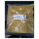 decorUhome Chenille Soft Throw Pillow Covers 18x18 Set of 2, Farmhouse Velvet Neutral Decorative Euro Pillow Covers with Stitched Edge for Couch Sofa Bed Home Decor, Mineral Yellow