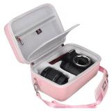 FBLFOBELI EVA Travel Storage Case for Canon EOS Rebel T7 / T8i / T5 / R50 / R100 DSLR Camera with 18-55mm Lens, Camera Protective Waterproof Carrying Bag (Case Only) (Pink)
