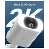 ANRAN 2K Solar Security Camera Wireless Outdoor, Forever Power with Built-in Solar Panel, WiFi Home Security Cameras, 2-Way Audio, PIR Detection, Color Night Vision, Works with Alexa, C3 2-Cam Pack