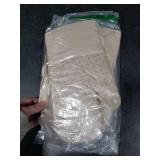 KEGOUU Oven Mitts and Pot Holders 6pcs Set, Kitchen Oven Glove High Heat Resistant 500 Degree Extra Long Oven Mitts and Potholder with Non-Slip Silicone Surface for Cooking (Almond)