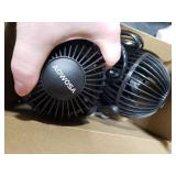 12V Car Fans Cooling Air Fan Powerful Dashboard Electric Dual Car Fan Cigarette Lighter Low Noise 360 Degree Rotatable for Truck Vehicle Boat Van SUV RV