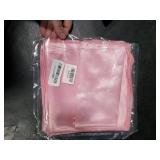 ANECO 12 Pieces Satin Napkins Soft Dinner Napkins Square Table Napkins 17 x 17 Inches for Restaurant Weddings Party Dinner Decoration (Pink)
