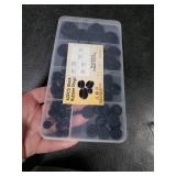 zDwfDc 62PCS 6 Sizes Black Rubber Plugs for Round Holes Silicone Plugs, 1 3/4 5/8 1/2 3/8 1/4 Round Hole Plug Snap Locking, Used for Furniture DD036-b