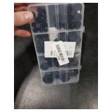 zDwfDc 62PCS 6 Sizes Black Rubber Plugs for Round Holes Silicone Plugs, 1 3/4 5/8 1/2 3/8 1/4 Round Hole Plug Snap Locking, Used for Furniture DD036-b