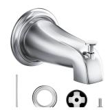 Chrome Slip-On Diverter Tub Spout Compatible with Kohler GP85556-CP | 1/2-Inch Copper Pipe | Diverter Faucet Kit with Plastic Escutcheon Plate & Washer