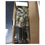 N9R 300pcs Gold Plastic Silverware Dinnerware Flatware- Heavyweight Plastic Cutlery Set, 100 Forks, 100 Spoons, 100 Knives, Gold Utensils for Party, Thanksgiving, Christmas