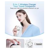 Charging Station for Apple Multiple Devices - 3 in 1 Foldable Magnetic Wireless Charger Dock - Travel Charging Pad for iPhone 17 16 15 14 13 12 Pro Max Plus Watch & Airpods