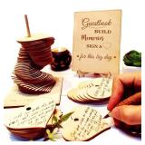 Wedding Guest Book Alternative Sign 72 Wood Hearts Guest Book Wedding Reception, Wedding Decorations Baby Shower 1st Birthday Party Decoration Baptism Rustic (Heart)