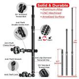 VAZESWIN Aluminum Alloy Motorcycle Camera Mount Kit for GoPro Insta360 DJI, 360° Rotating Heavy-Duty Bike Handlebar Anti-Theft Clamp Mount with Extendable Selfie Stick for Motorcycle Bike ATV UTV