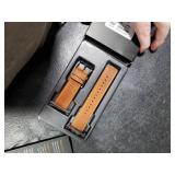 SUNFWR Leather Bands Compatible with Apple Watch Band 42mm(Series 3 2 1) 44mm 45mm 46mm 49mm for Unisex, Replacement Strap for iWatch Ultra 2, Ultra, SE2, SE, Series 10 9 8 7 6 5 4 3 2 1