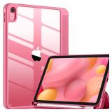 Wenlaty Compatible with iPad (A16) 11th Generation Case 11 Inch 2025, for iPad 10th Generation Case 10.9 Inch 2022 with Pencil Holder, Trifold Stand Protective Cover, Auto Wake/Sleep, Watermelon Pink