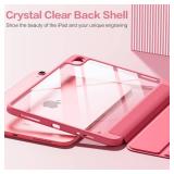 Wenlaty Compatible with iPad (A16) 11th Generation Case 11 Inch 2025, for iPad 10th Generation Case 10.9 Inch 2022 with Pencil Holder, Trifold Stand Protective Cover, Auto Wake/Sleep, Watermelon Pink