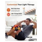 Upgraded 2.0 Red Light Therapy Knee Brace - Knee Massager with 4 Vibration Areas, Cordless Controller, Near Infrared Red Light Therapy Heated Device for Knee Elbow Shoulder