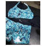 Holipick 3 Piece Tankini Swimsuit Set L