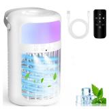 Portable Air Conditioner, 2025 Upgraded 4-IN-1 Ultra-Quiet Design Portable AC Unit with 2 Cool Mist & Speeds1500ml Remote Control Air Conditioner Evaporative for Home,Office,Bedroom, Camping