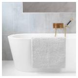 Tafts Bathroom Rugs, Extra-Thick Memory Foam Bath Mat, Ultra-Soft Chenille Microfiber, Highly Absorbent, Machine Washable, Shaggy Bath Mats for Bathroom, Non-Slip (21x32) Cool White